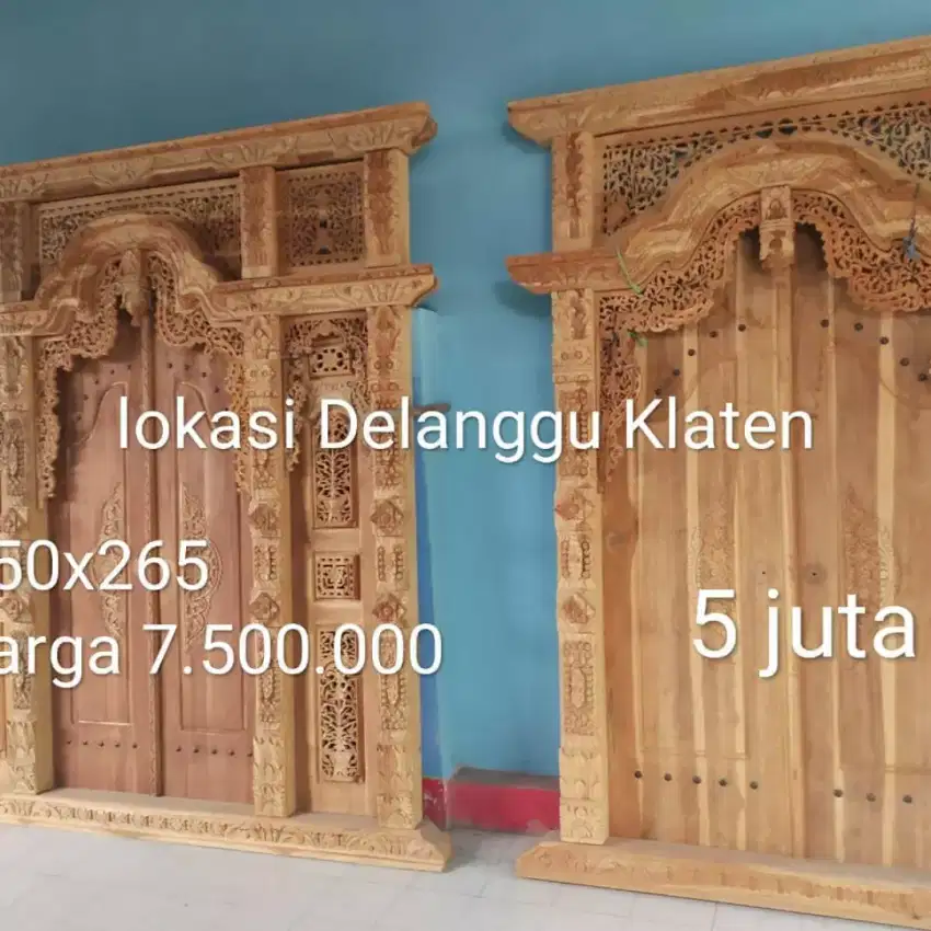 Pintu gebyok kusen jati asli