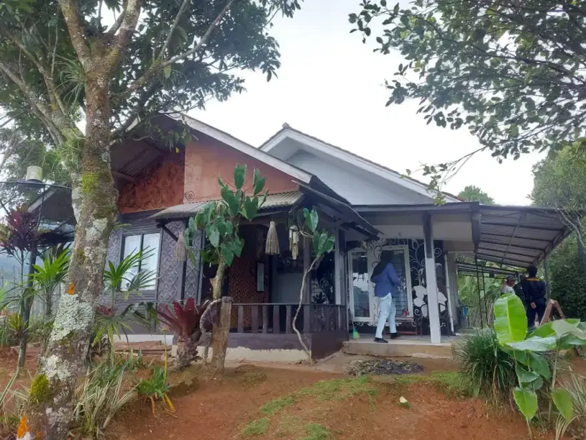 RUMAH privat ciwidey gambung pinggir jalan view gunung, bs tukar mobil