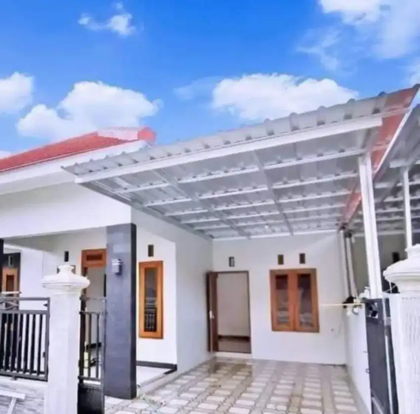 Kanopi rangka baja ringan atap spandek