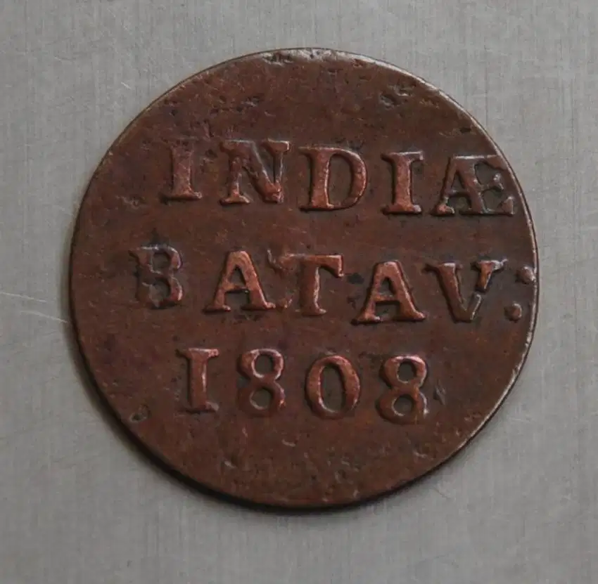 koin 1 duit adalah 5 1/16 gulden Indiae Batavia 1808 ( B3 )