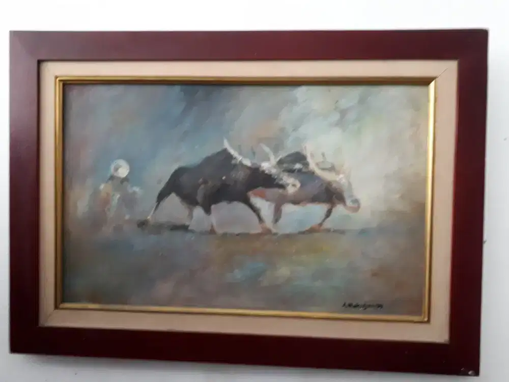 Lukisan Membajak Sawah A. Wakidjan