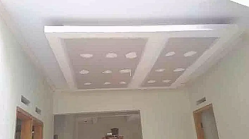 Plafon gipsum dan kanopi baja ringan galvalum