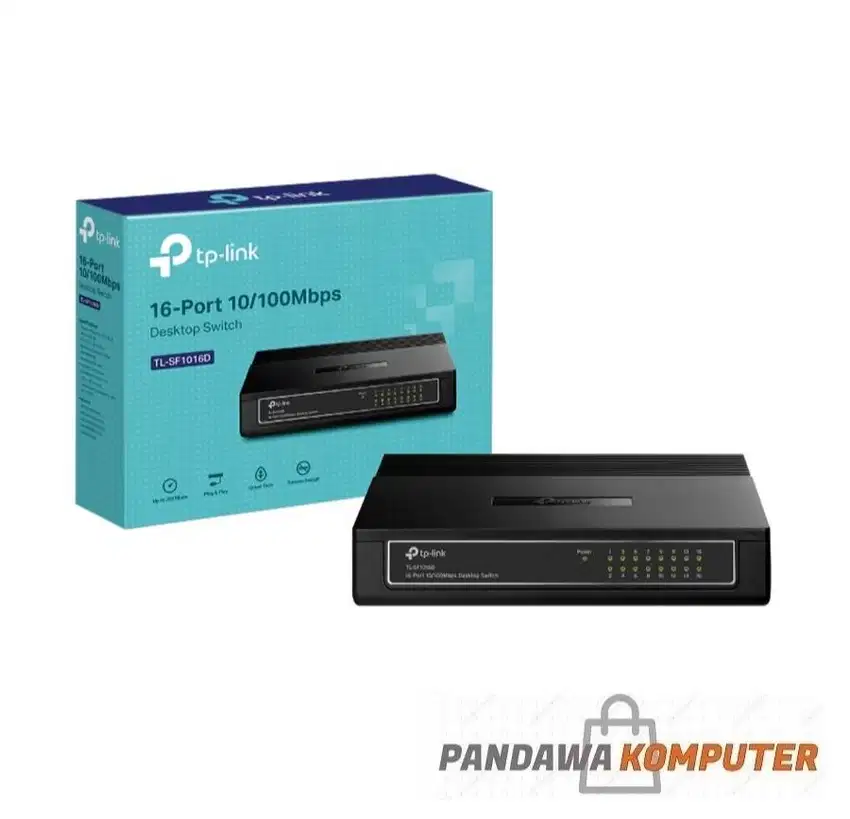 TP-Link TL-SF1016D 16 Port 10/100M Desktop Switch Hub LAN Jaringan