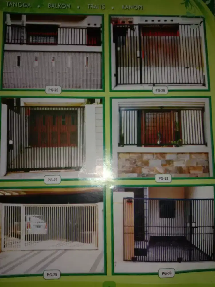 Pagar Besi Hollow Minimalis, plafon, tukang cat dll, kusen aluminium