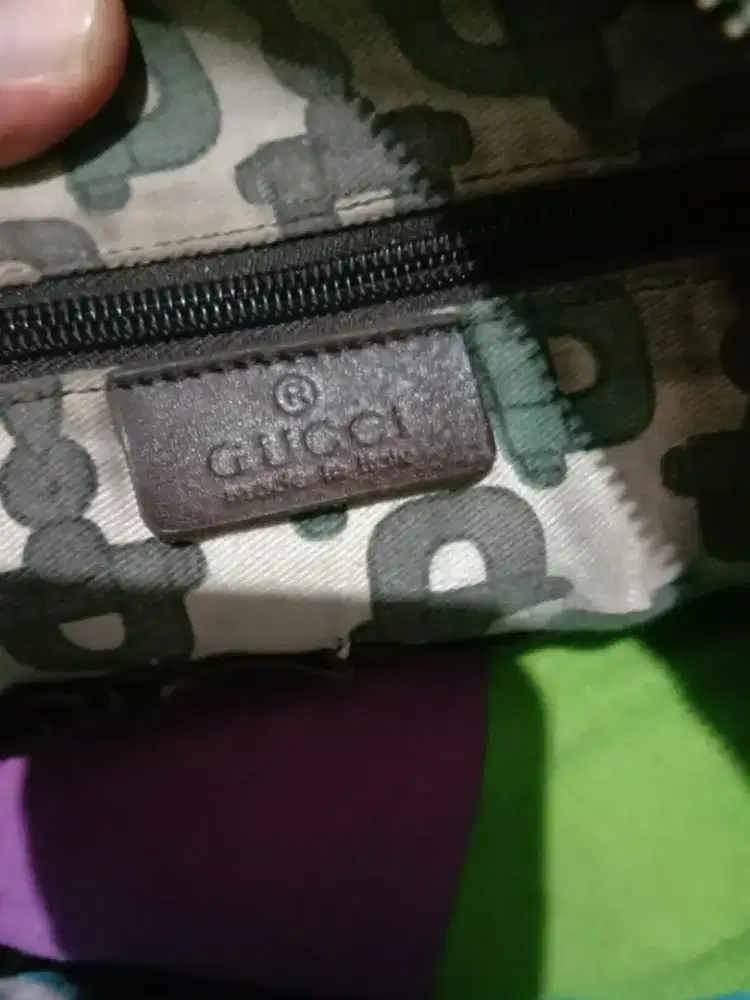 Tas gucci unisex material kulit dan pvc