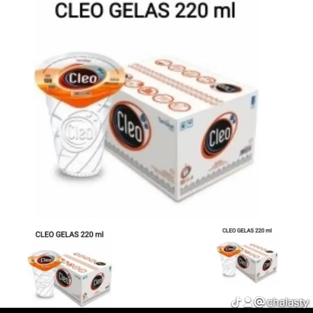 Cleo ukuran gelas 220 ml