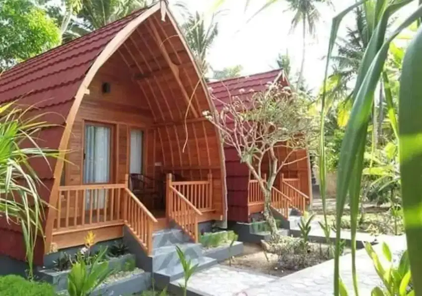 Produksi rumah Lombok kayu mahoni