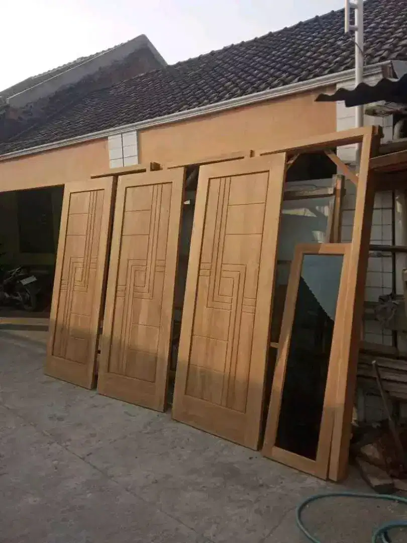 Pintu jendela kusen kayu jati