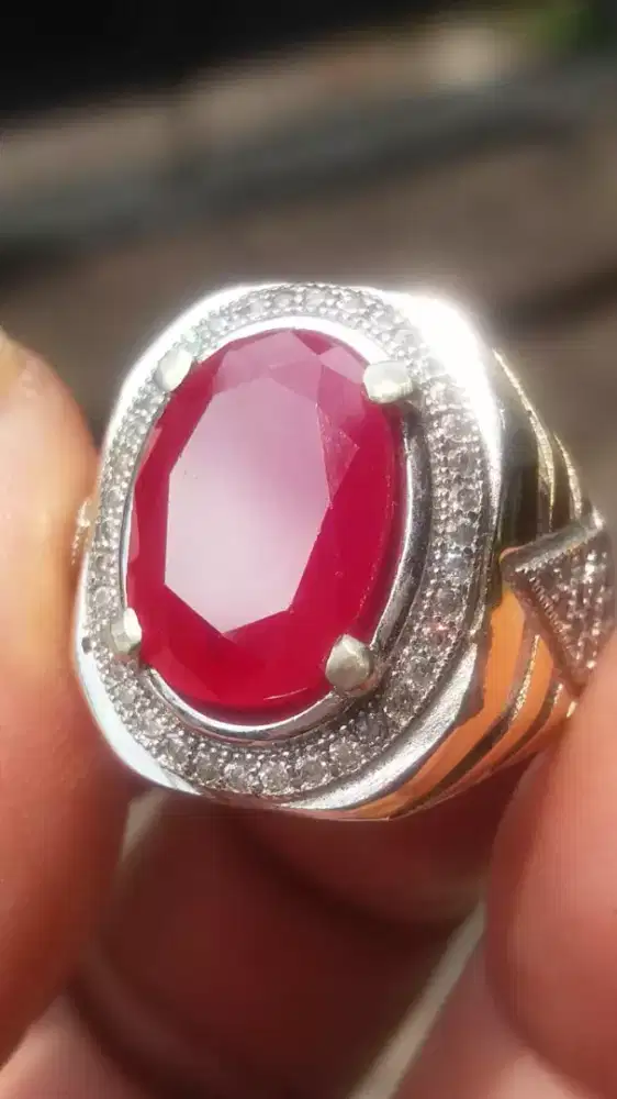 Jual Batu Cincin Red Ruby Cutting Cantik Bagus sekali