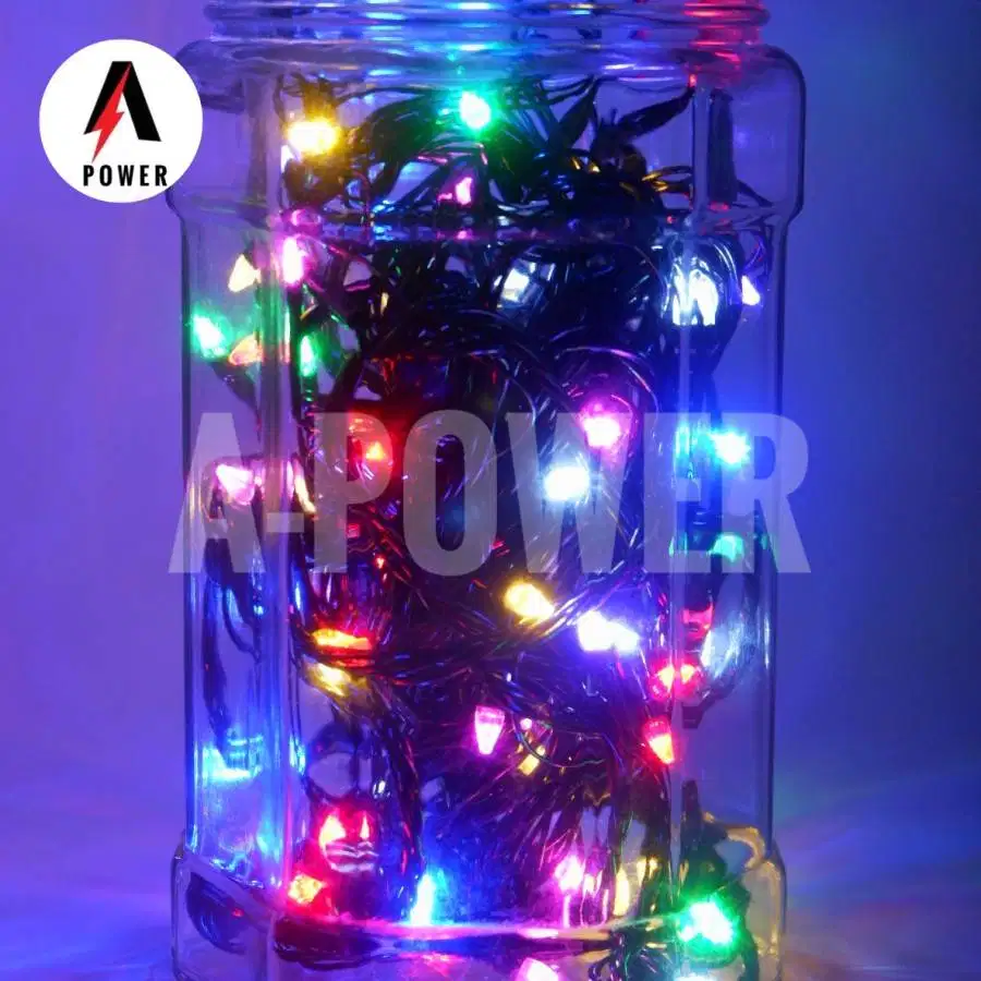 Lampu LED Natal/Tumblr-Kabel Hitam (RGB/Warna-Warni/Rainbow) | ID-601