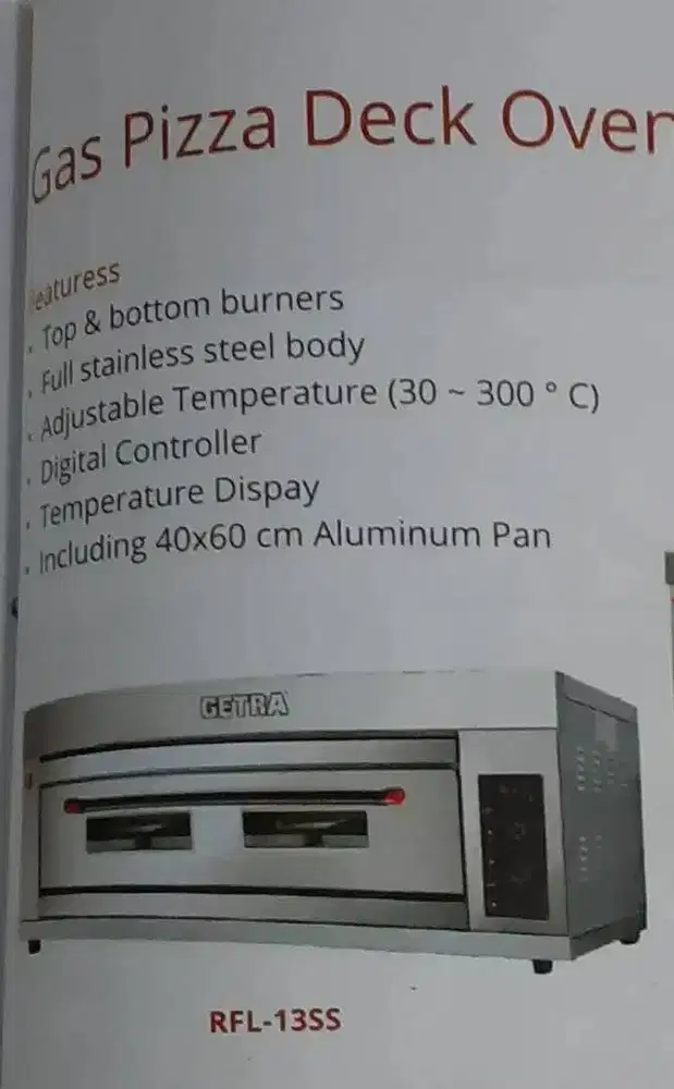 Oven Gas Getra RFL-13SS 1 Deck 3 Loyang
