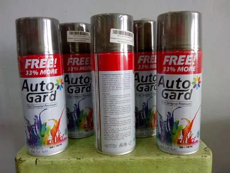 AutoGard Cat Semprot Premium Hitam untuk Otomotif - Motor & Mobil