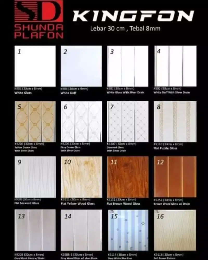 SHUNDA PLAFON PALEMBANG PVC