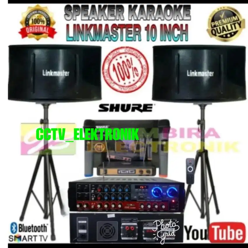 Paket Sound System LENGKAP SPEAKER 10AMPLI MIC STAND