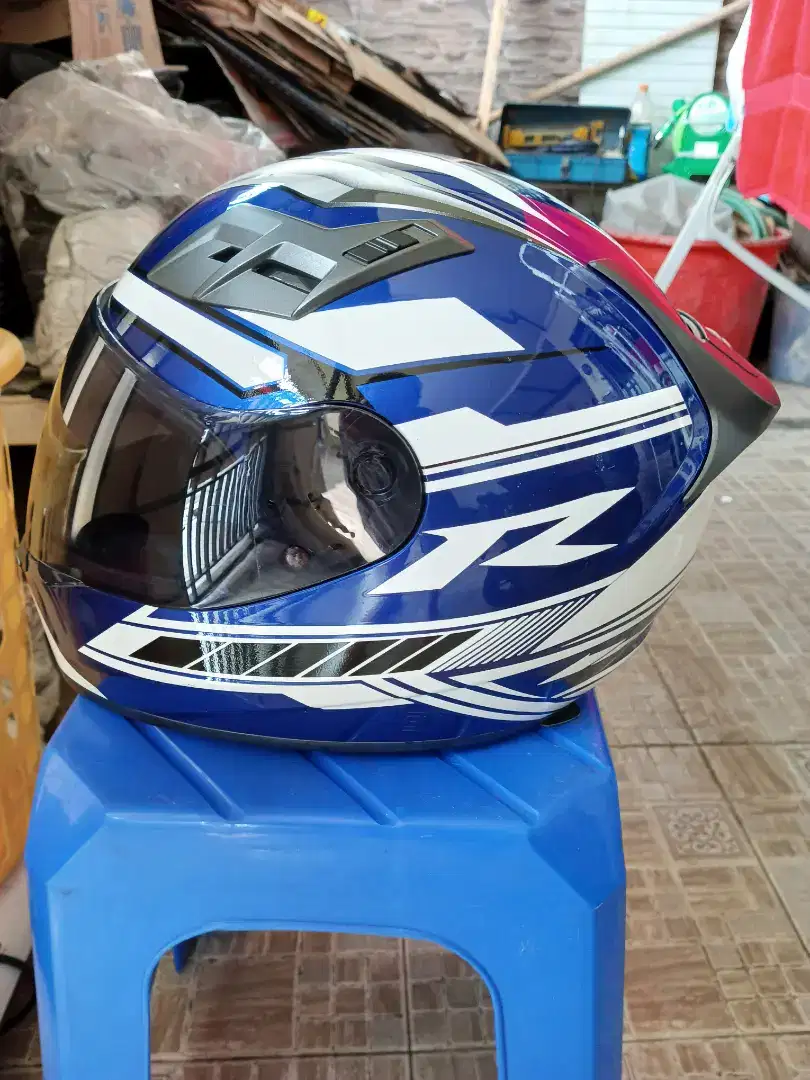 HELM YAMAHA R BIRU FULL FACE XXL 2ND LIKE NEW