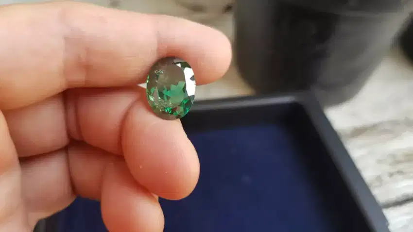 Dijual batu natural green topaz langka