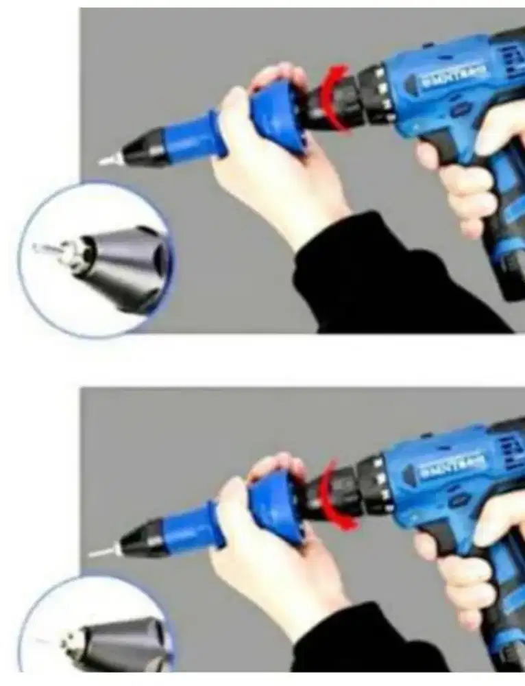 (KRANGGAN TEKNIK)adaptor bor tang rivet konverter bor utk paku rivet