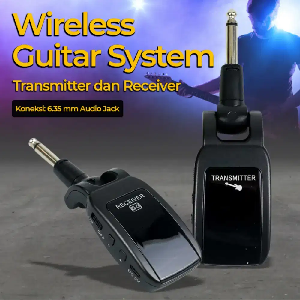 ammoon wireless guitar system transmitter receiver gitar elektrik uhf
