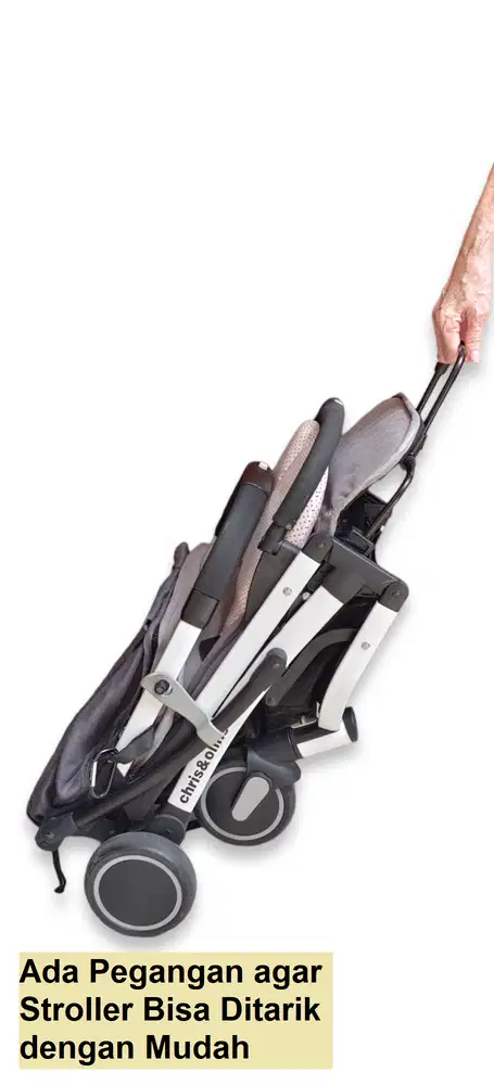 Stroler Bayi Merk Chris & Olins Bisa Dilipat, Didorong, Ukuran Kabin