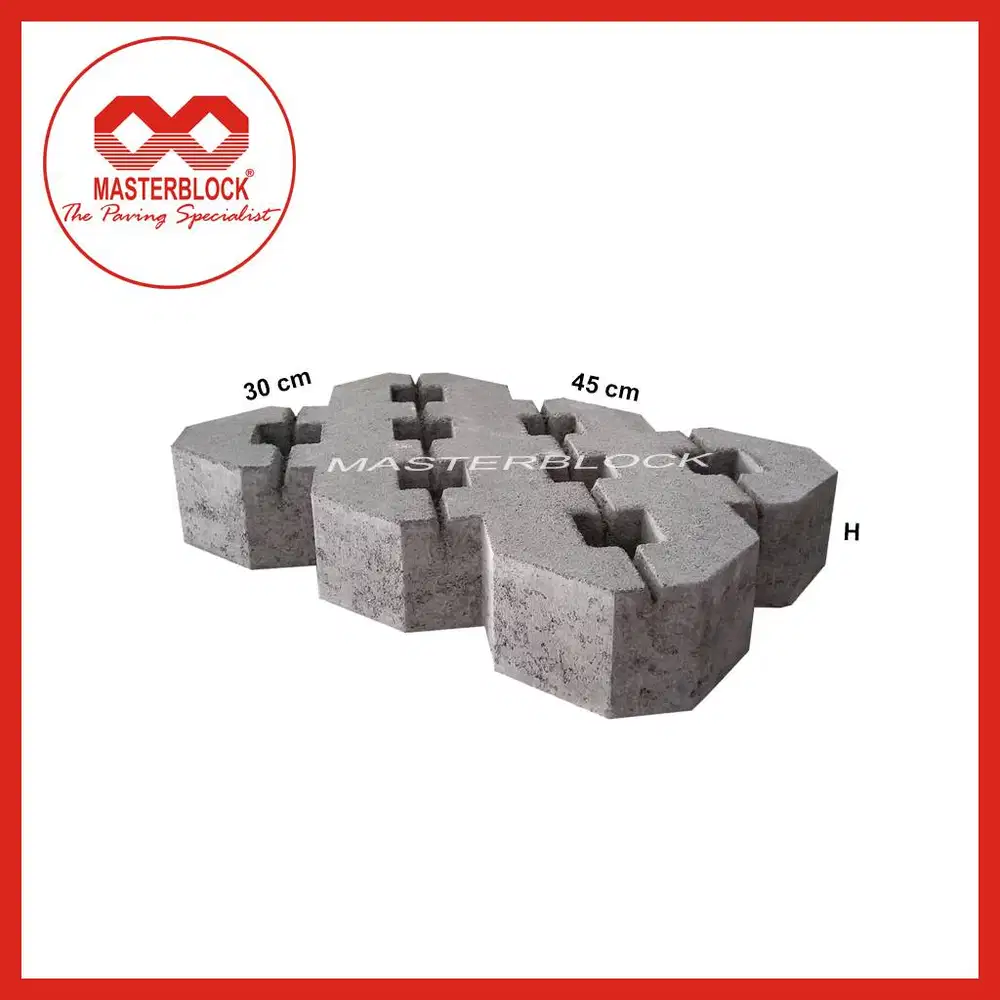 Grass Block 8 Lubang / Paving Rumput - Hydraulic Press, Berkualitas