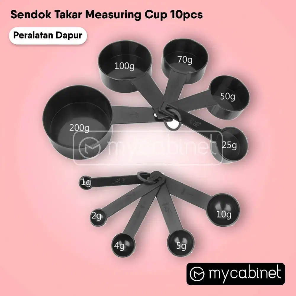 Sendok Takar Measuring Cup 10 PCS Murah Anti Karat