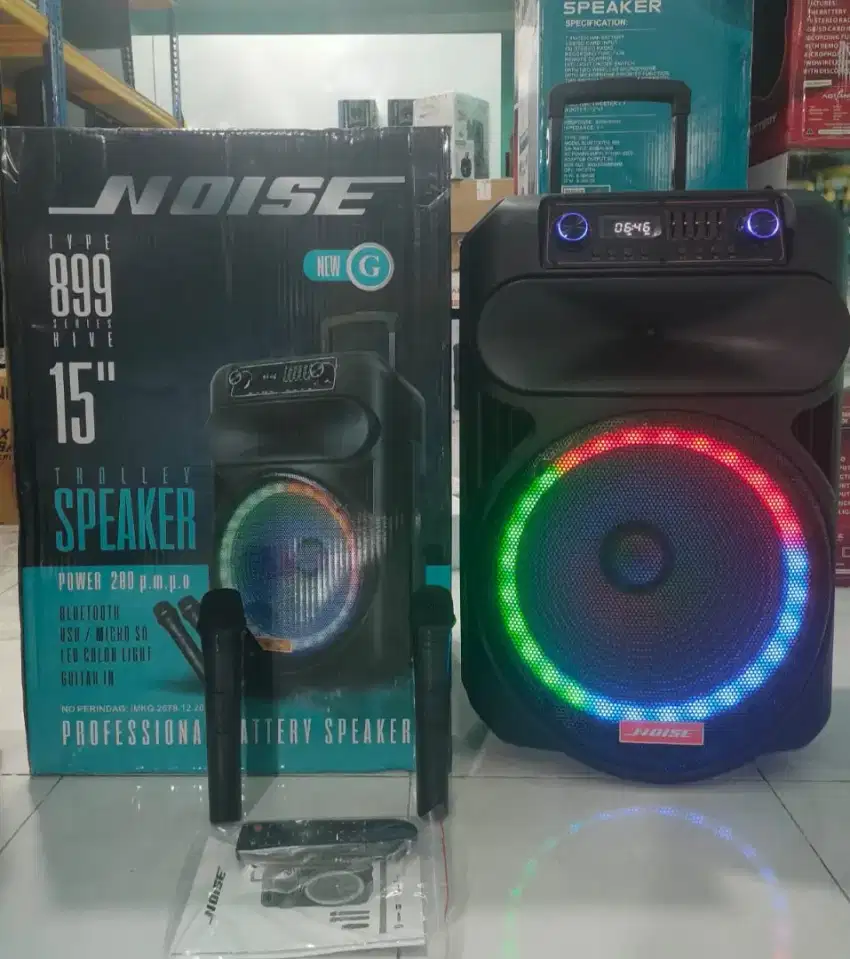 Speaker karaoke Portabel NOISE 15 inci power besar 899G