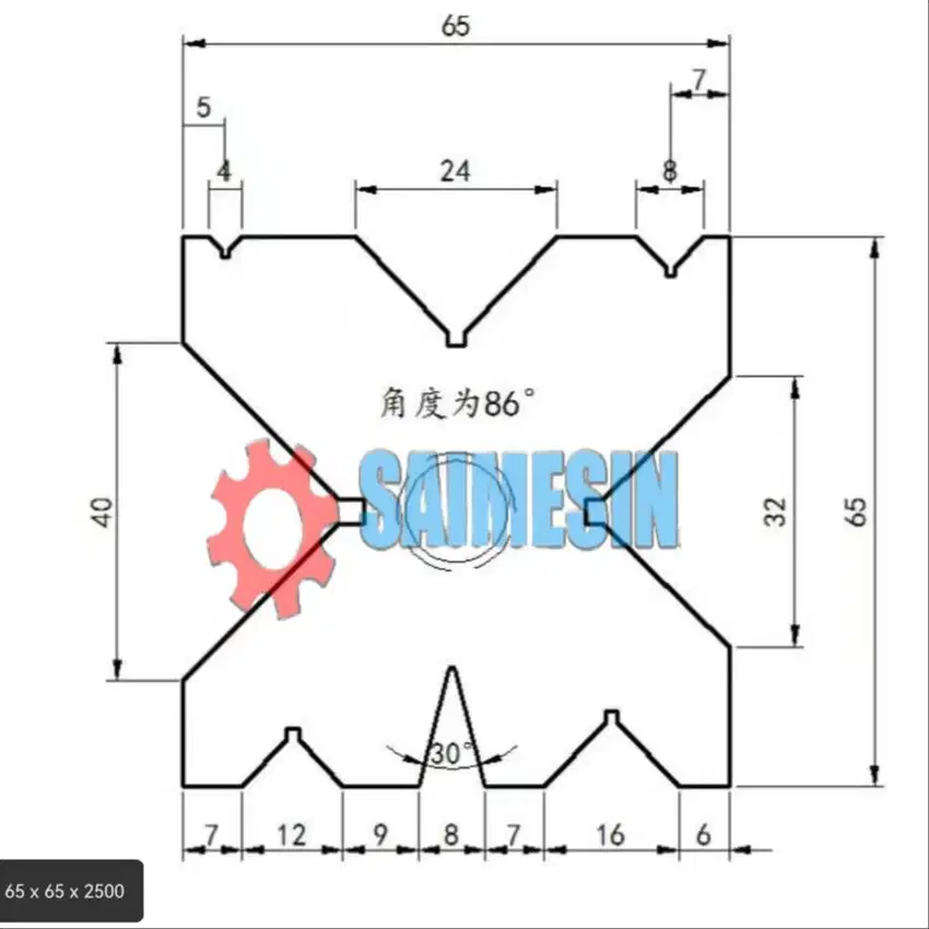 MATRAS V BLOK DAISE BENDING 65 x 65 x 2500