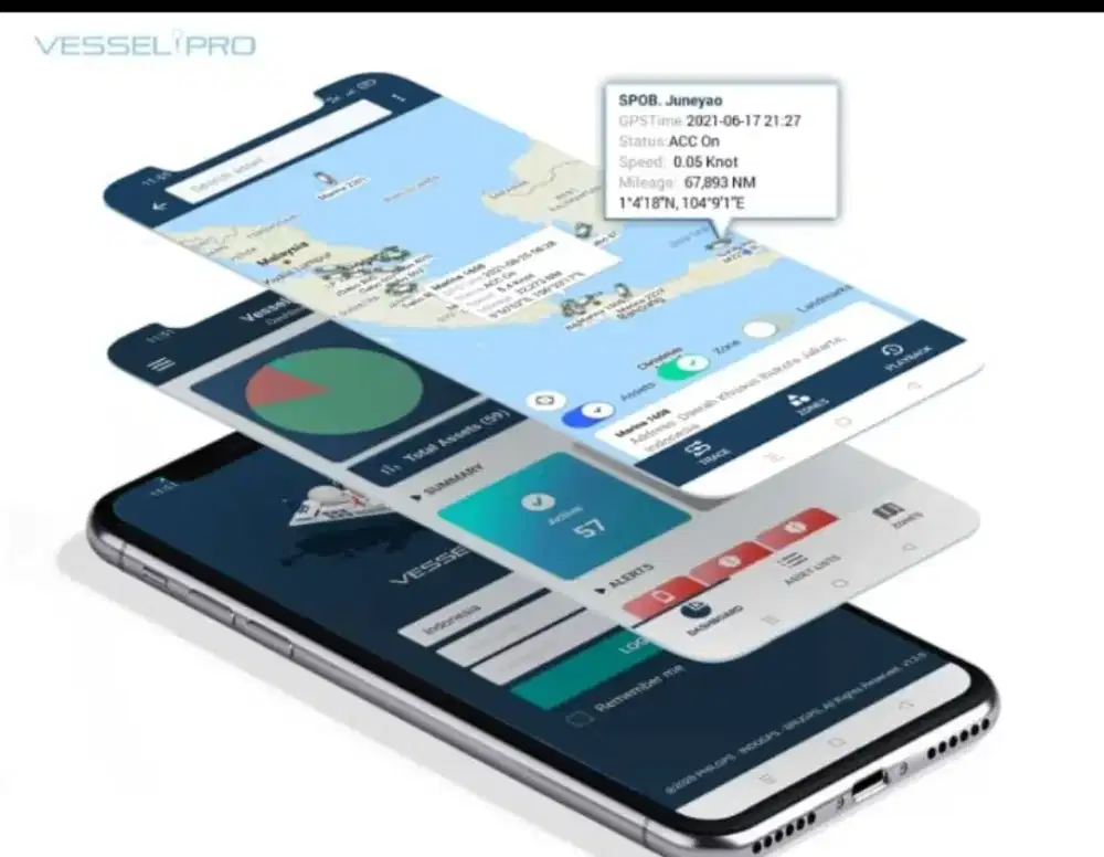 GPS tracker kapal tugboat tongkang LCT Spob Kargo