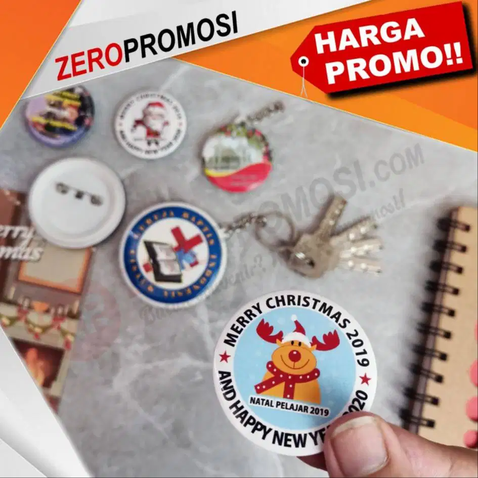 pin peniti natal hiasan baju xmas gift