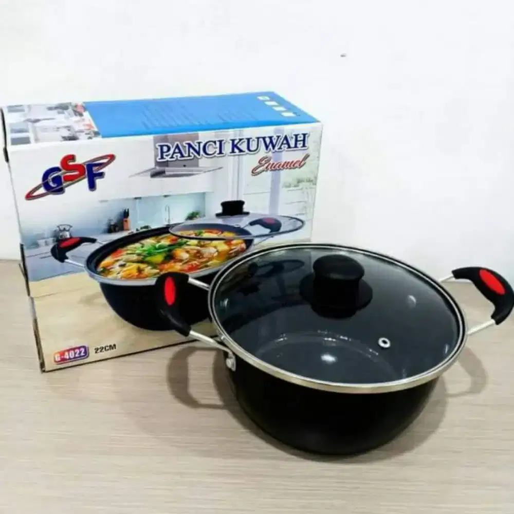 Panci Kuwah Kaca Tutup