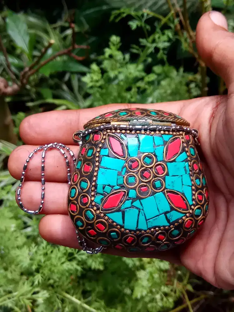 Vtg necklace, paduan batu