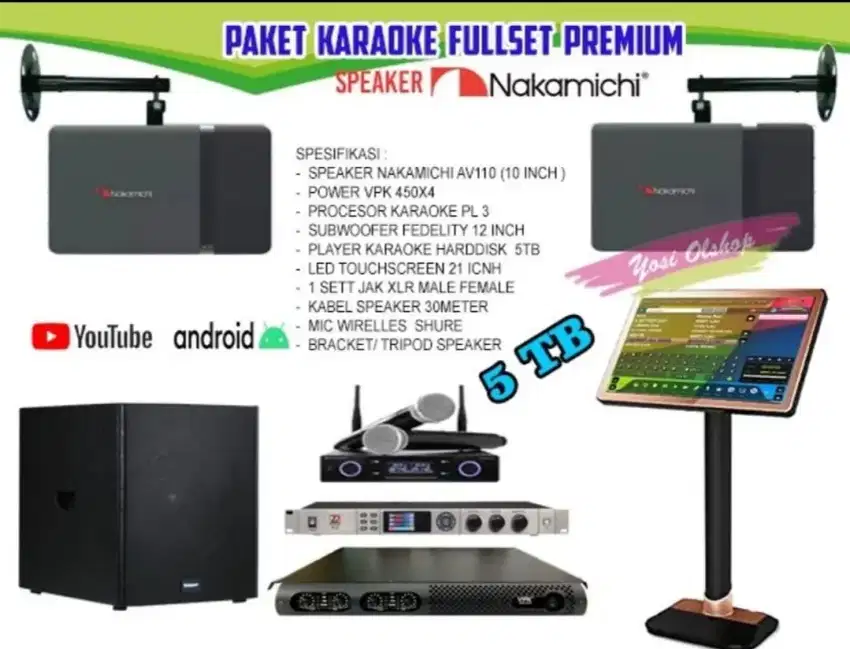 Paket karaoke android pull set premium