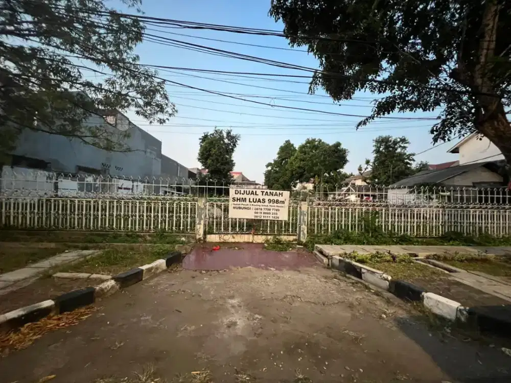 TANAH KOSONG 992 METER Rp22jt/meter CEMPAKA PUTIH JALAN BESAR