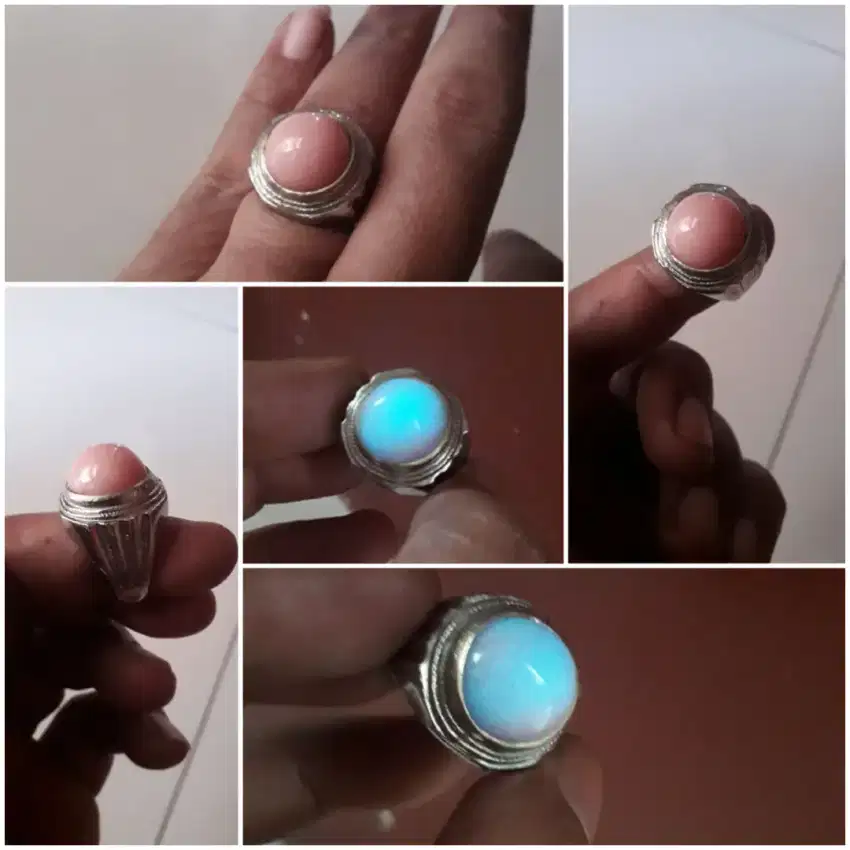 Natural batu cincin akik fosfor unik