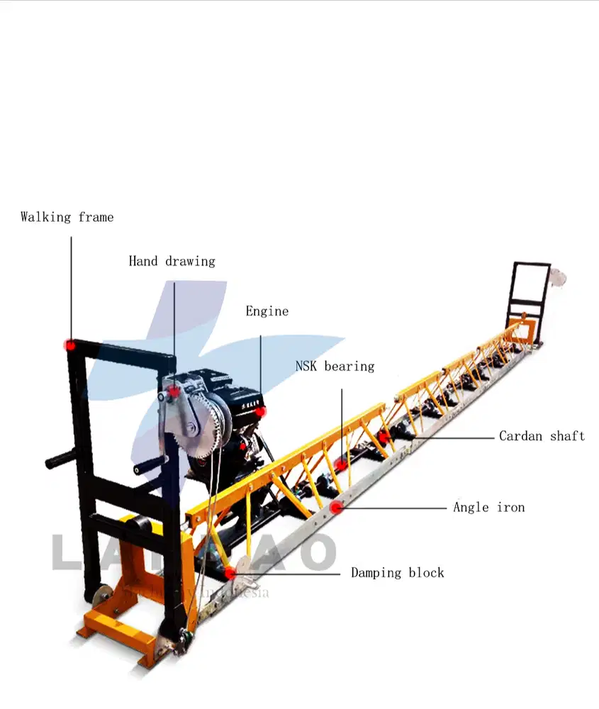 Mesin Perata Beton 6 M / Concrete Vibrating Truss Screed 6M