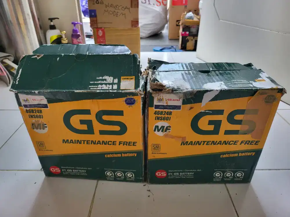 Aki 2 unit kondisi 99% dr baru blm dipakai harga 2unit