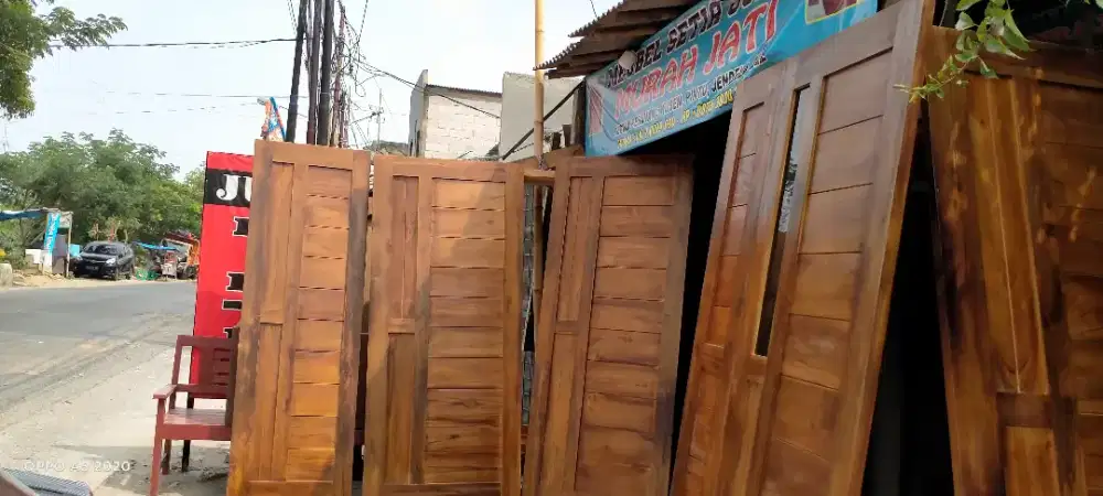 Pintu jati minimalis