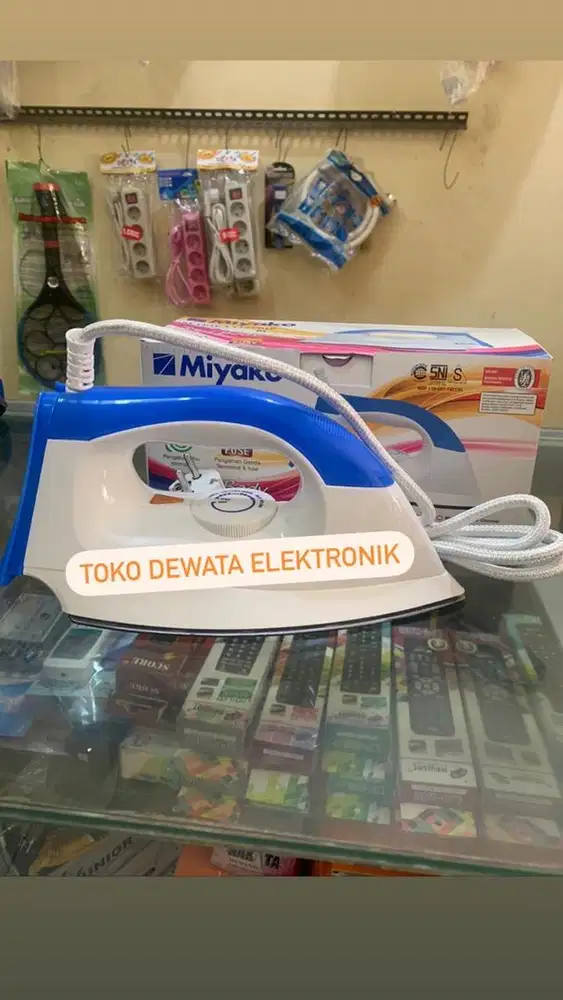 Setrika miyako cepat panas anti lengket garansi resmi 1tahun