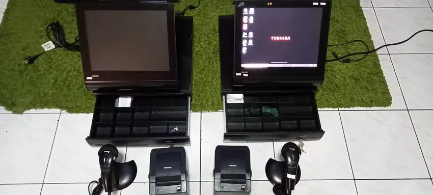 Komputer Kasir POS Toshiba TGCS Double Screen + Printer Scanner Cash B