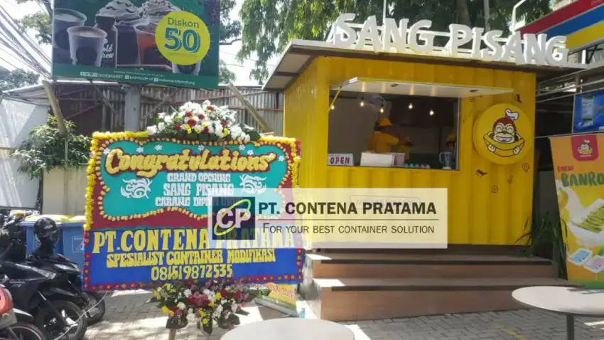 Kafe Kontainer / Container Cafe/ Kontener modifikasi/ 10 feet / Outlet