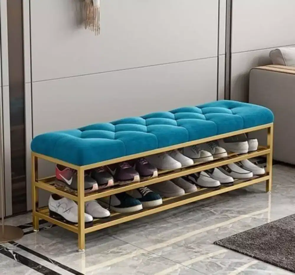 Shoes Bench Rack Gold Luxury