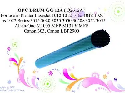OPC DRUM GG 12A Q2612A for use in Lj 1010 1020 CANON303 CA Berkualitas