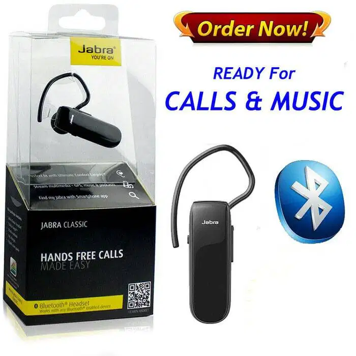 JABRA Classic Bluetooth Headset, Bisa untuk Telpon & Dengar Musik