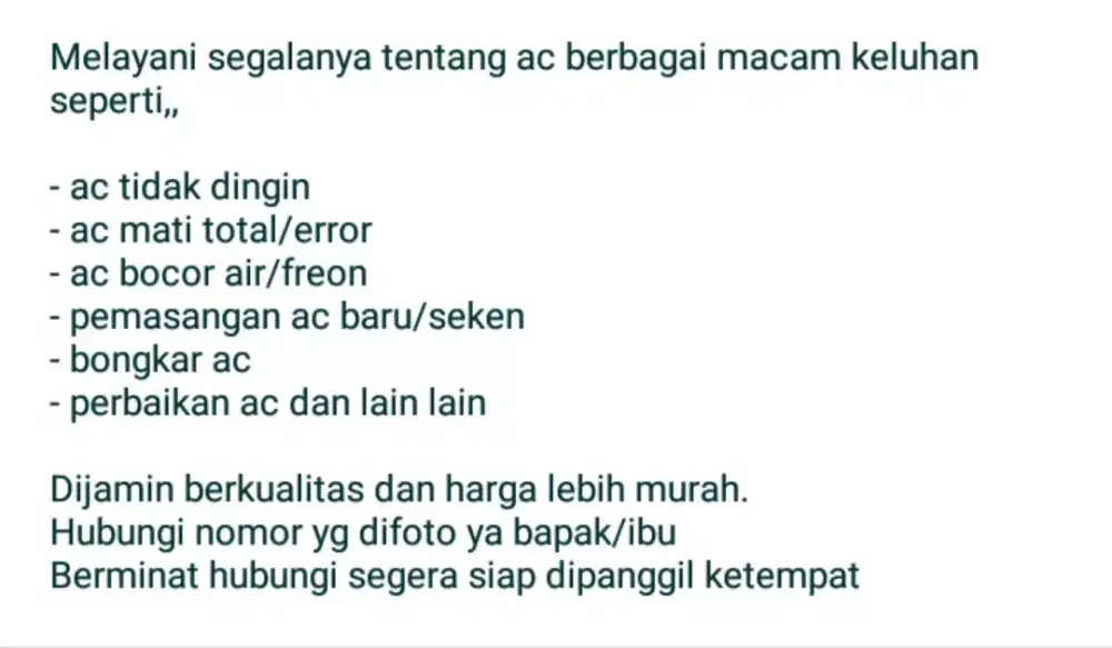 Service AC kota medan
