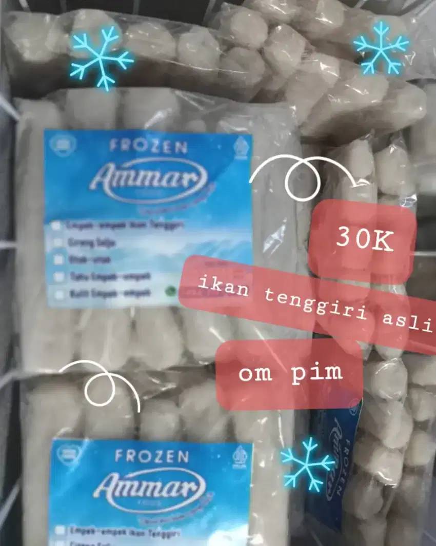 Frozen ammar food om pim menyediakan empek2 ikan tenggiri,tekwan,otak2