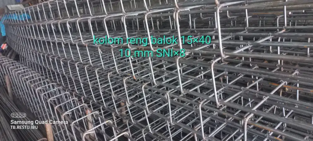 Jual besi rakitan kolom slop pondasi 15×35 10.mm SNI