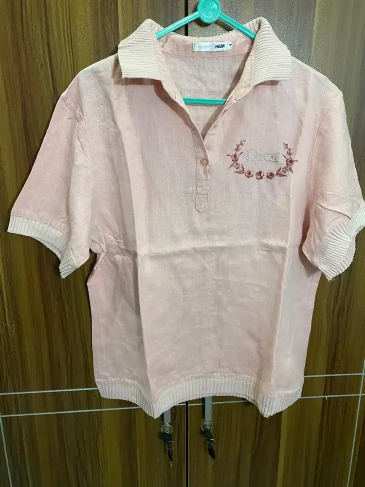 Kaos Dior Pink preloved