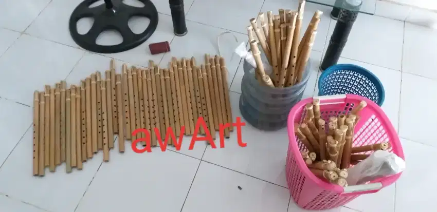 Suling bambu vertikal