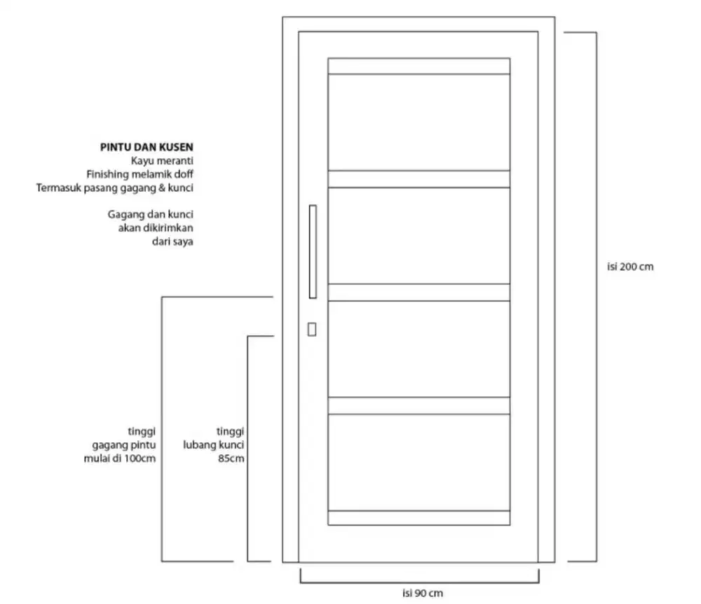 KUSEN PINTU MERANTI OVEN BERKUALITAS