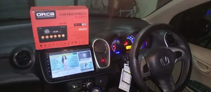 Pemasangan head unit android orca 9 inc ram 2/32 di brio Mobilio brv